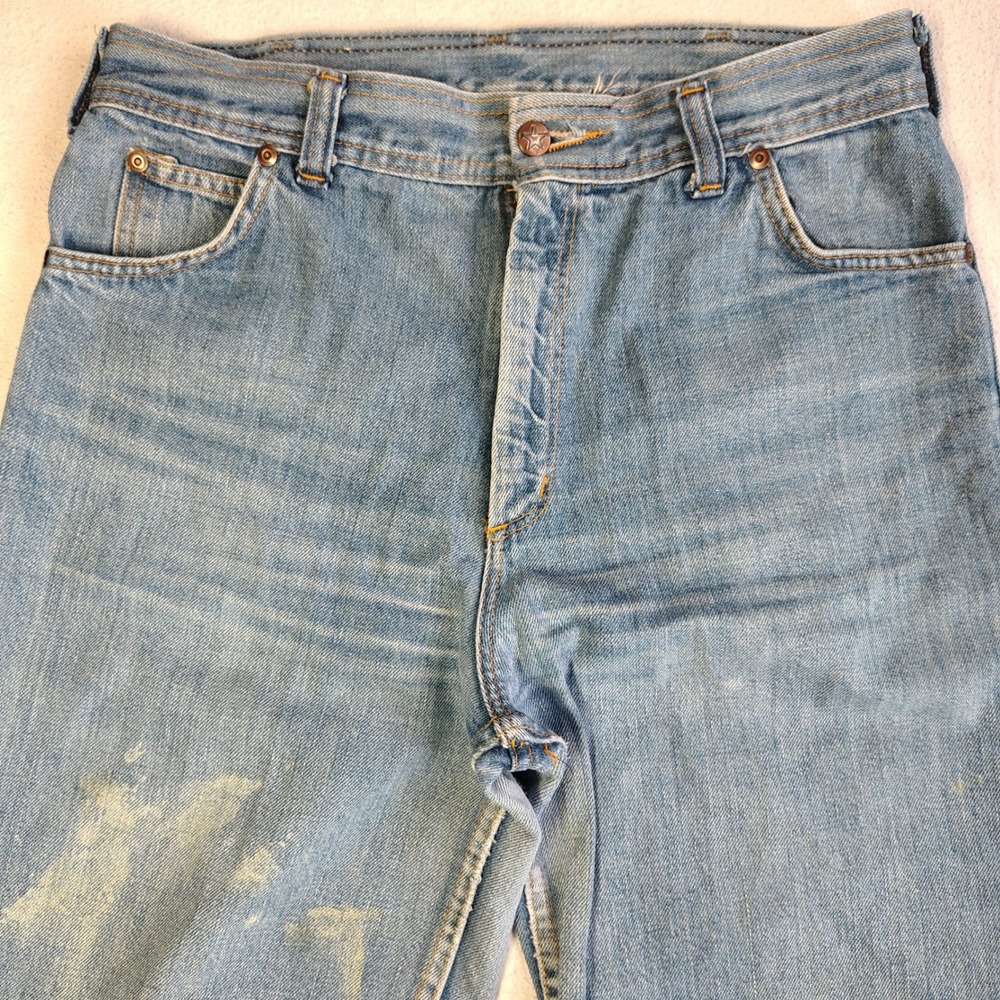 H.A.S.H. Jeans Wide Leg Flare Women 31x36 Blue Vintage High Rise Light Wash - Picture 3 of 16